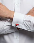 bouton de manchette bonbon argent