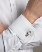 bouton de manchette chameau homme argent