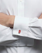 bouton de manchette coca cola argent