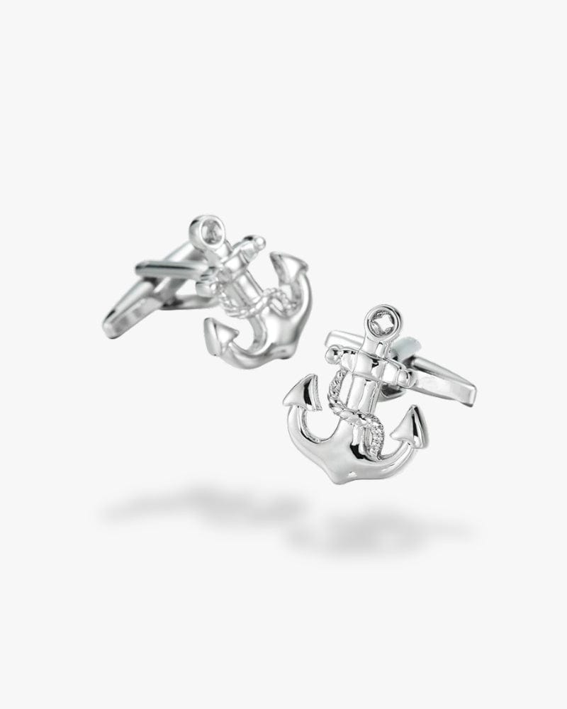 Bouton de manchette | Ancre de bateau Argent