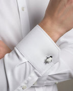 bouton de manchette pingouin homme argent