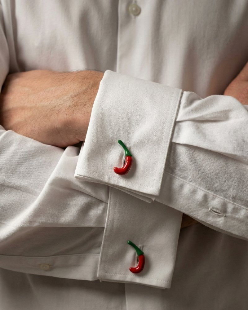 bouton de manchette amusant argent