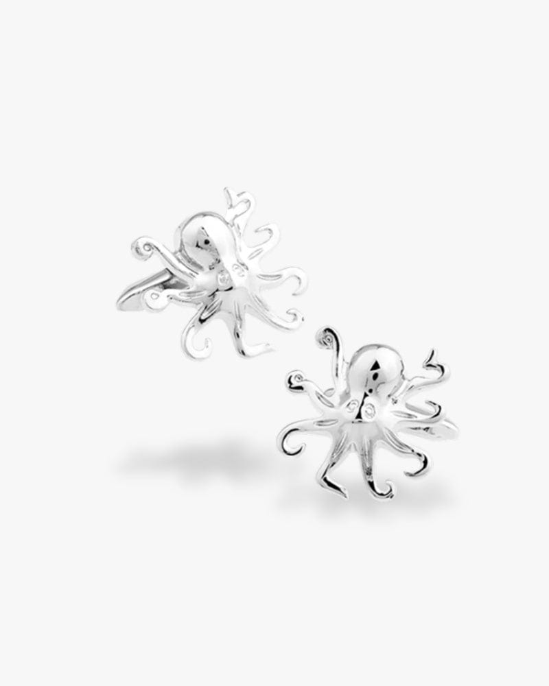 Bouton de manchette | Pieuvre Argent
