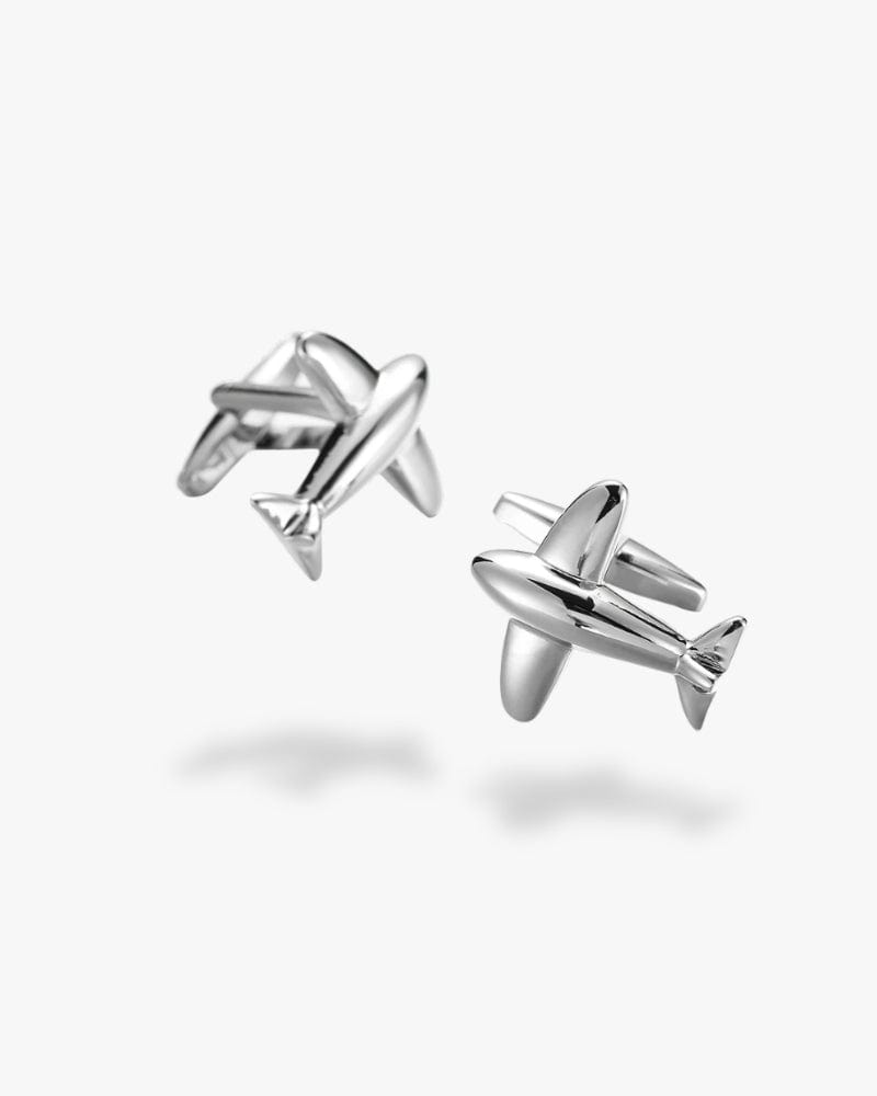 Bouton de manchette | Avion Argent