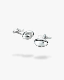 Bouton de manchette | Ballon de rugby Argent