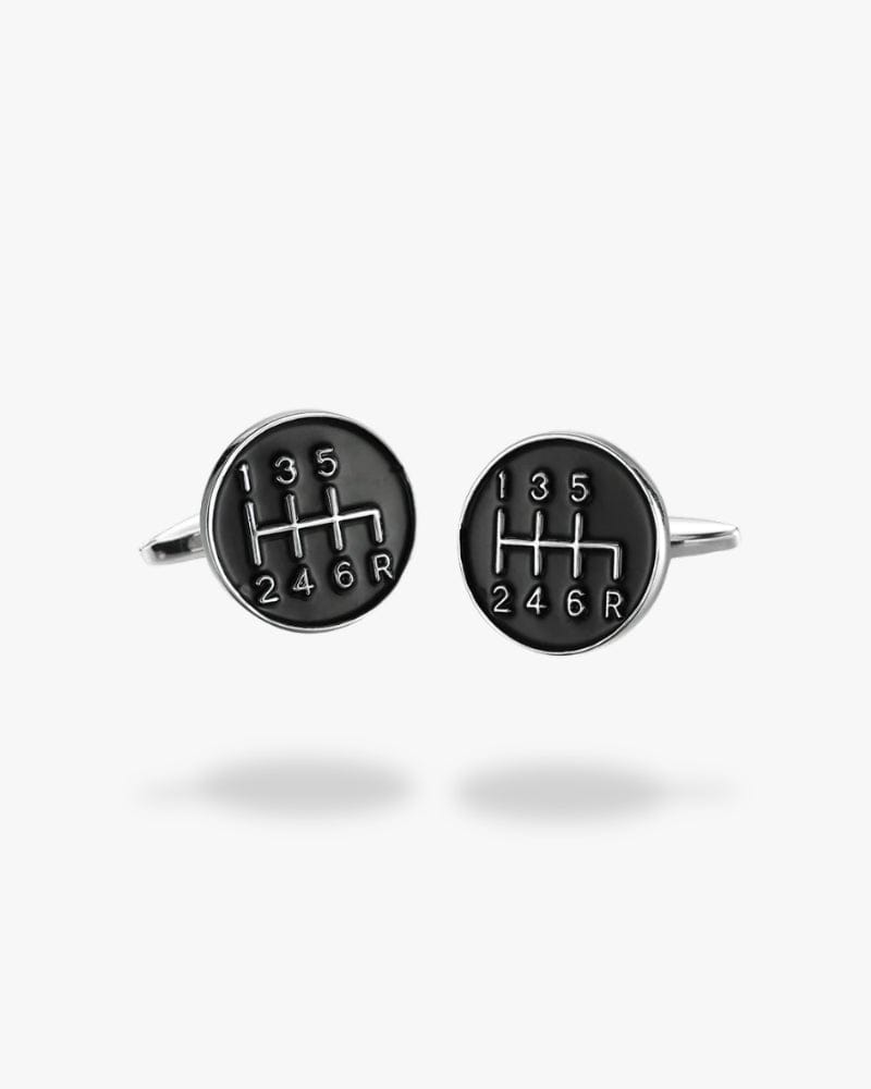 Bouton de manchette | Boite de vitesse Argent