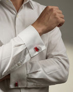 bouton de manchette british argent