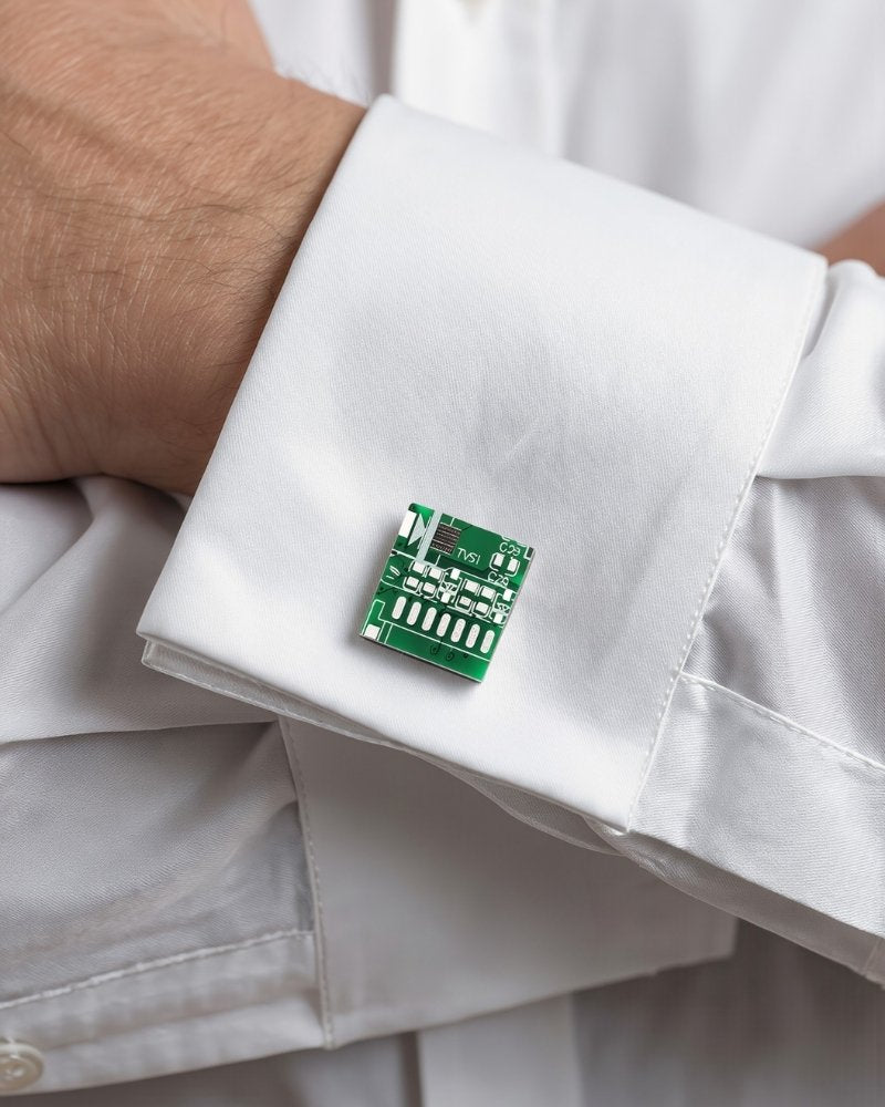 bouton de manchette carte mere argent