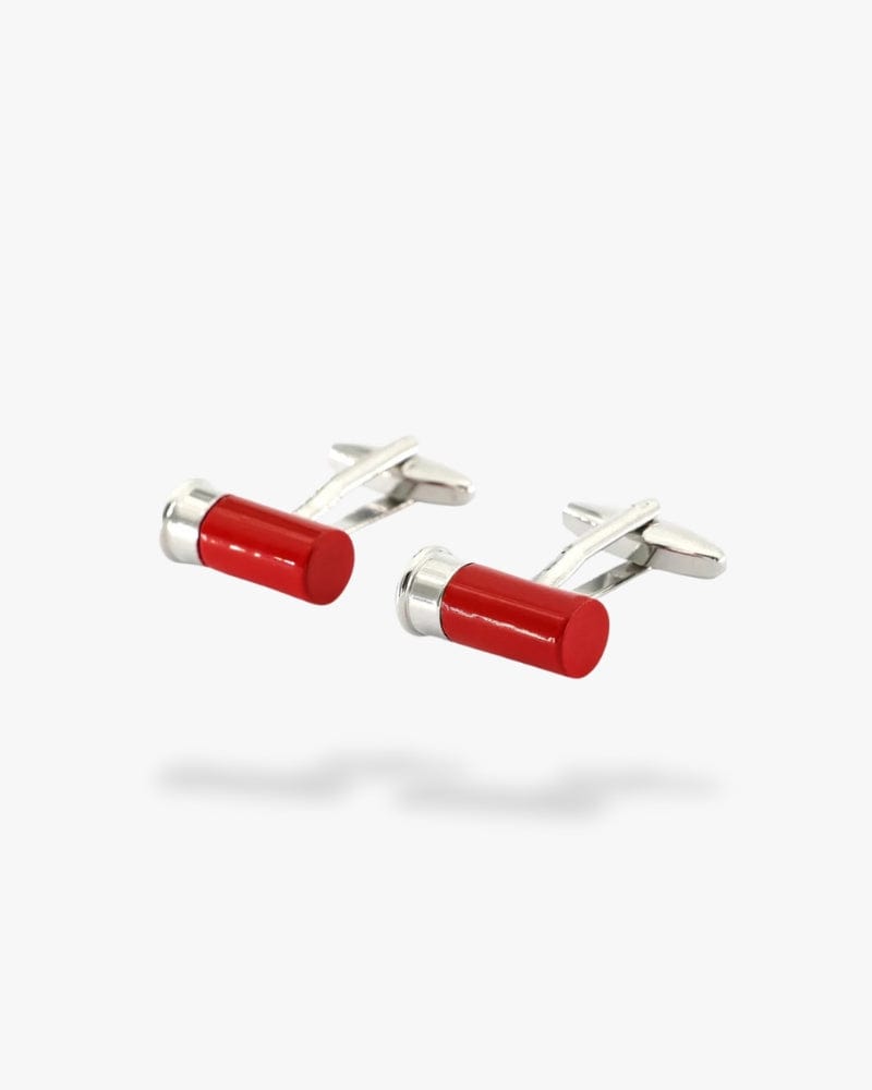 Bouton de manchette | Cartouche de fusil Argent