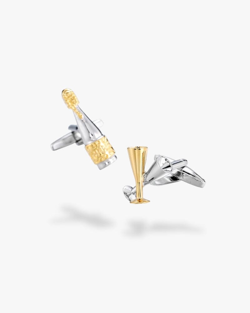 Bouton de manchette champagne