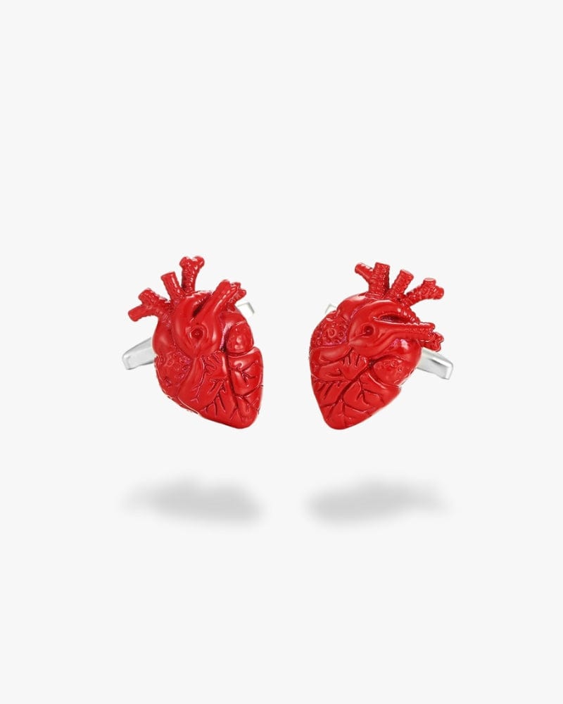 Bouton de manchette coeur