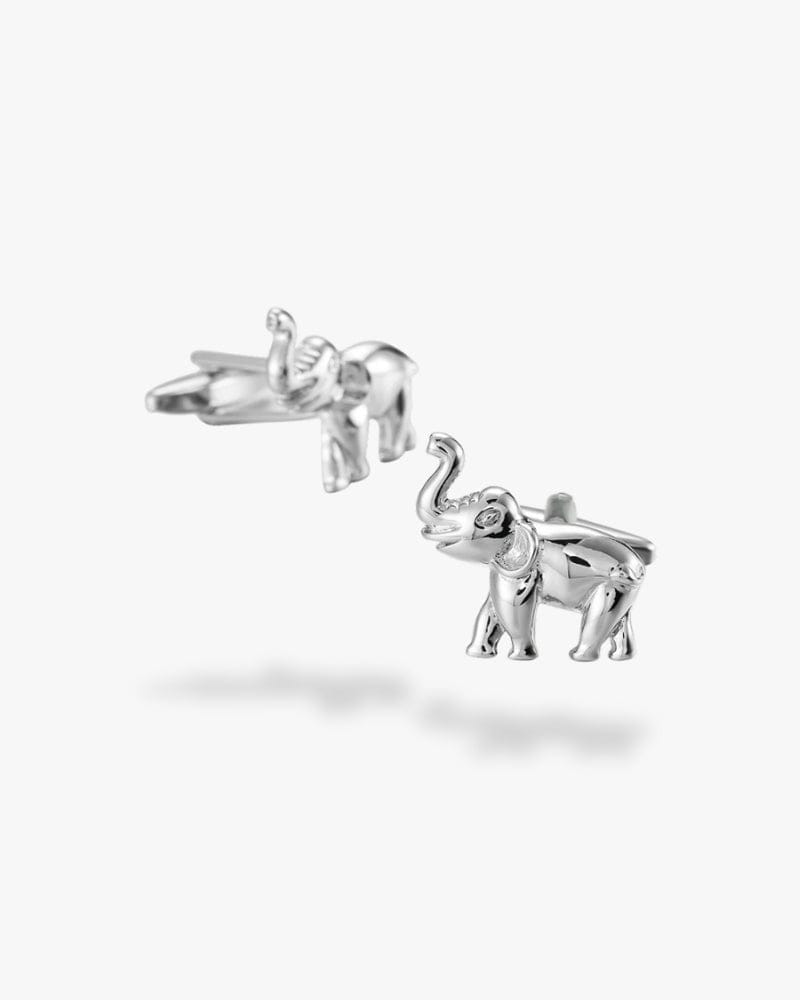 Bouton de manchette | Éléphant Argent