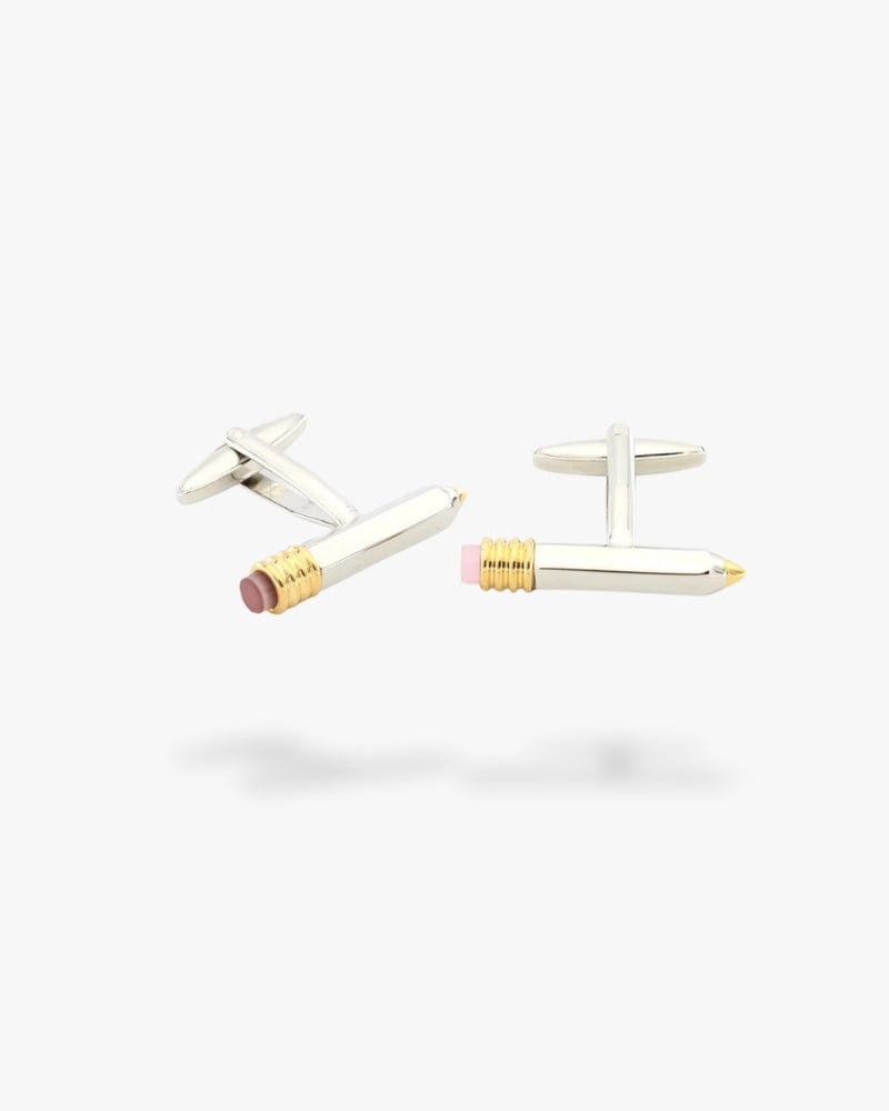 Bouton de manchette | Crayon gris Argent