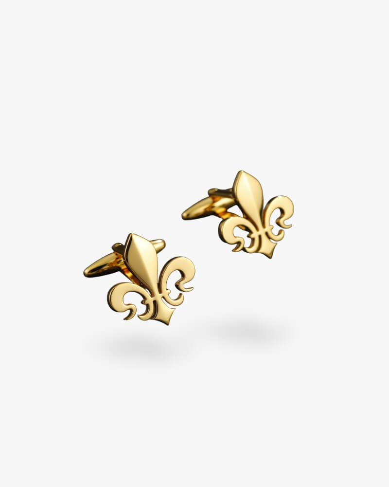 bouton de manchette fleur de lys