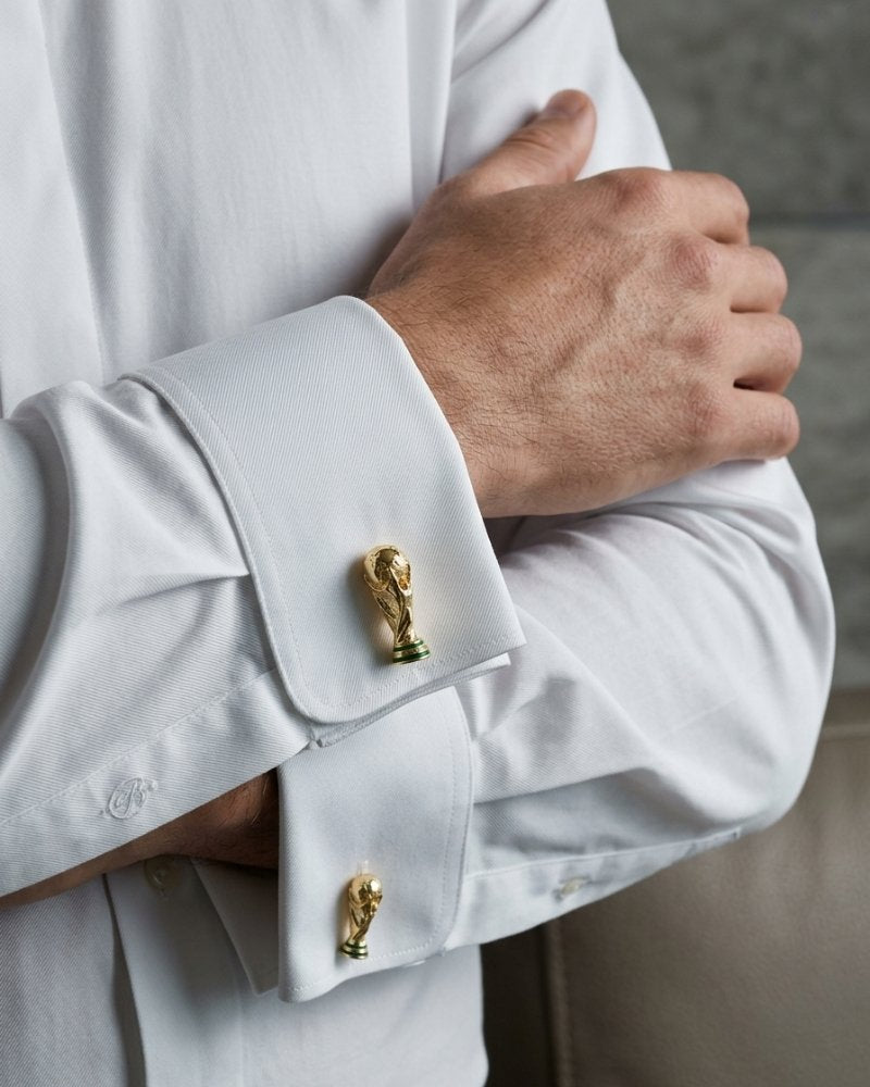 bouton de manchette foot or