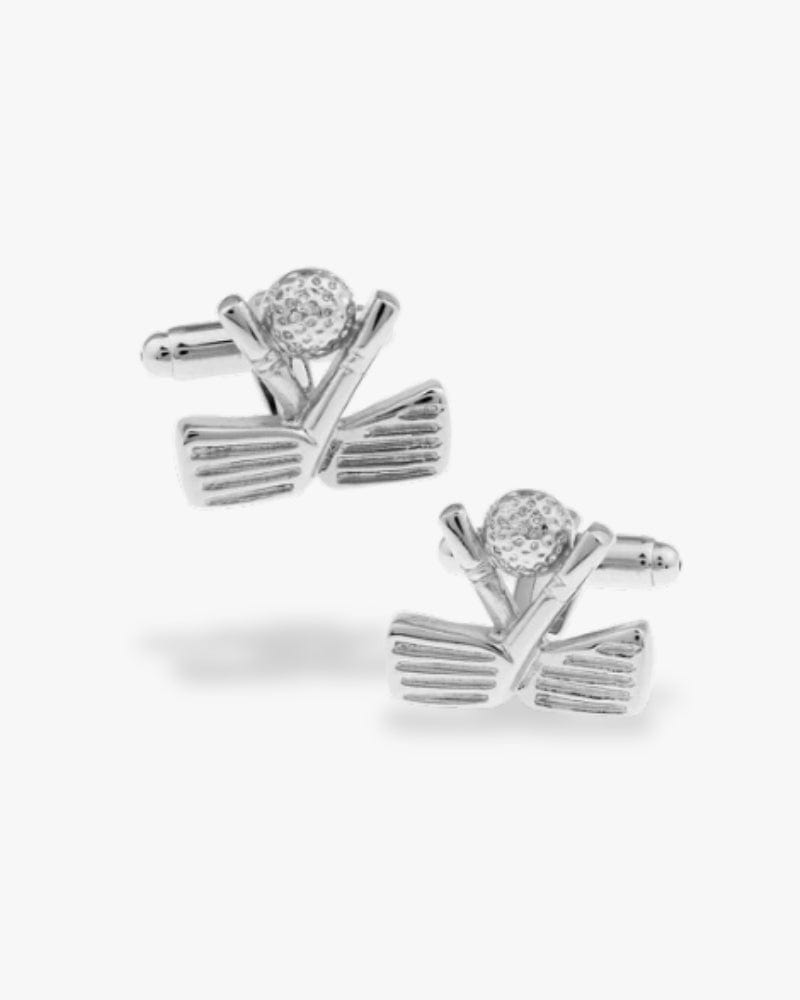 Bouton de manchette golf en argent