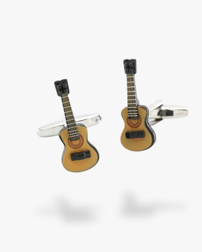 Bouton de manchette | Guitare Argent