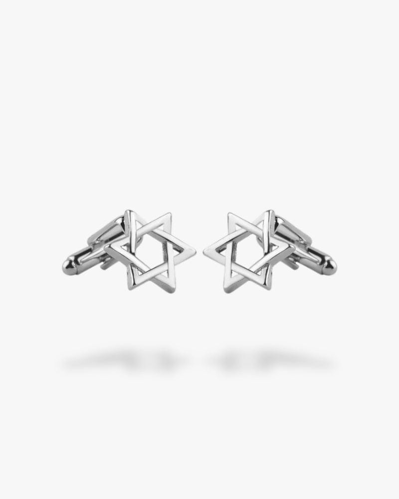 Bouton de manchette | Croix juif Argent