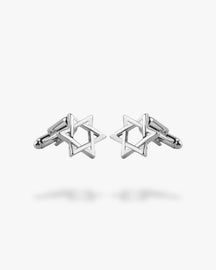 Bouton de manchette | Croix juif Argent
