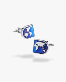 Bouton de manchette | Mappemonde Argent