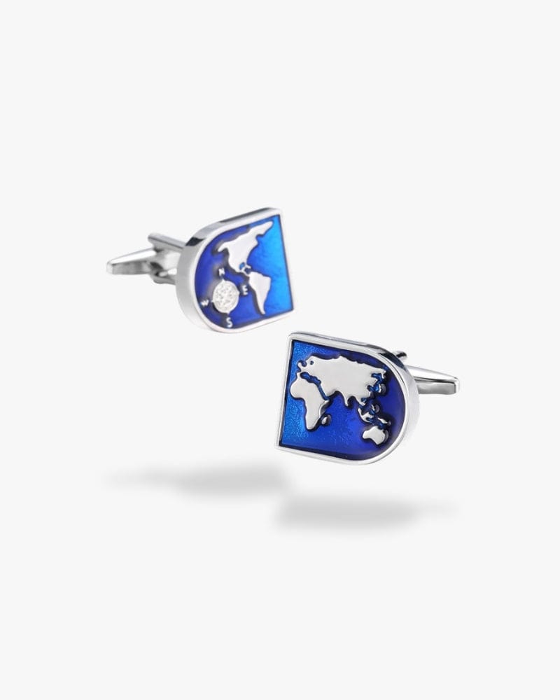 Bouton de manchette | Mappemonde Argent