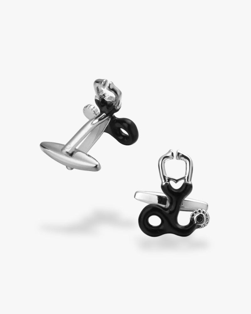 Bouton de manchette | Médecin Argent
