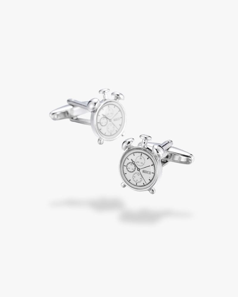 Bouton de manchette | Montre Argent