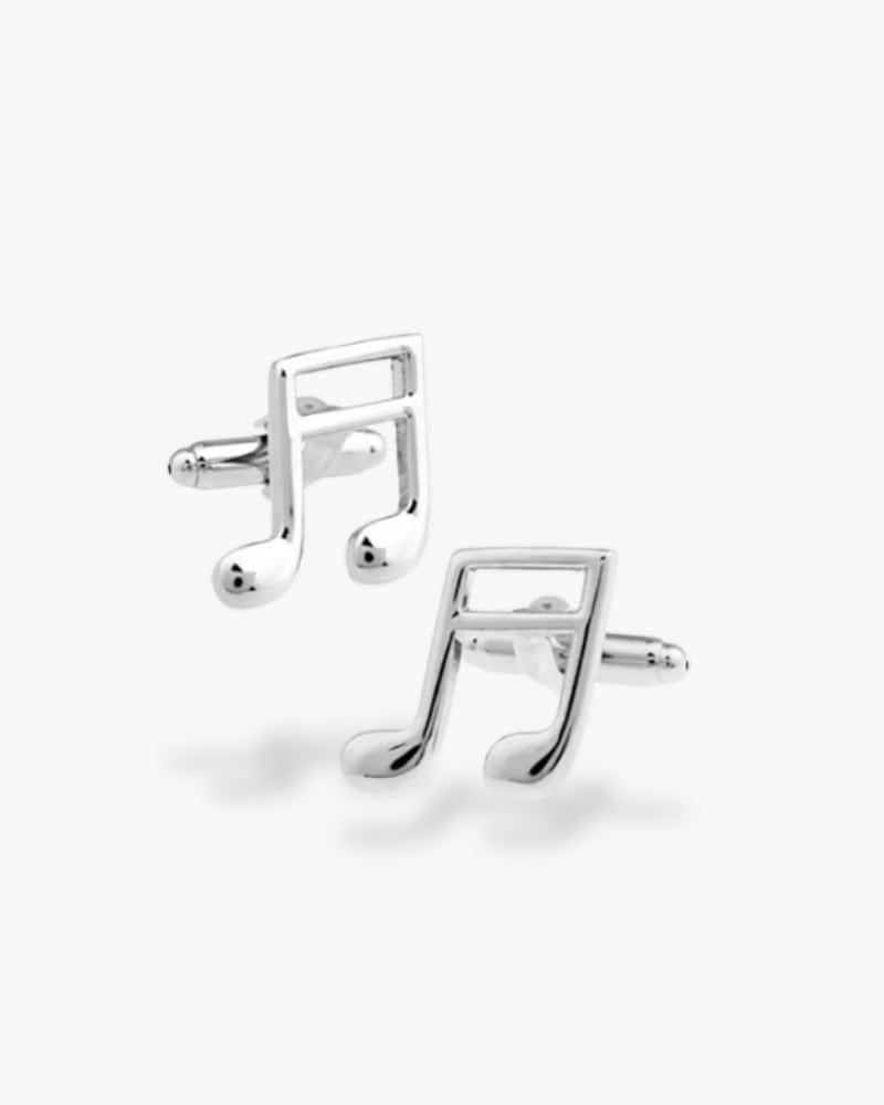 Bouton de manchette | Note de musique Argent