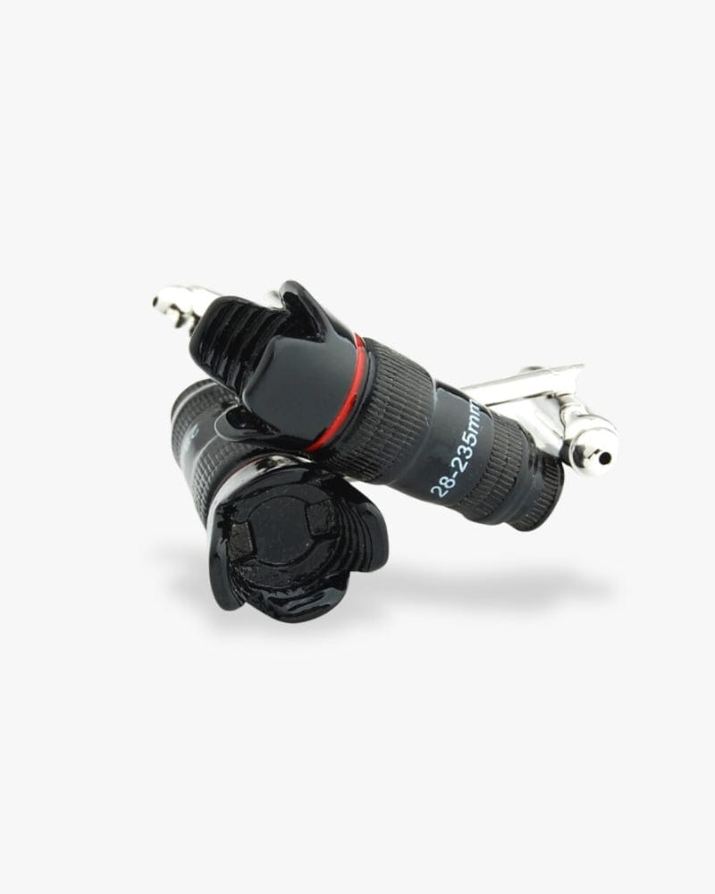 Bouton de manchette | Objectif photo Argent