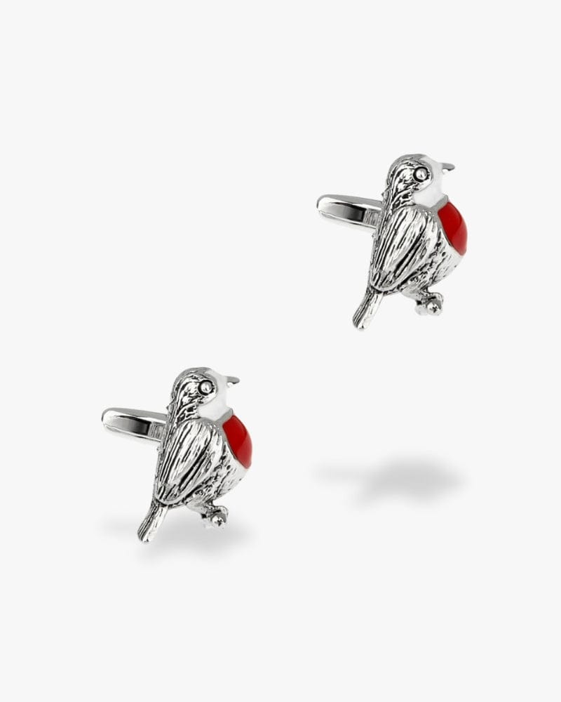 Bouton de manchette | Oiseau Argent