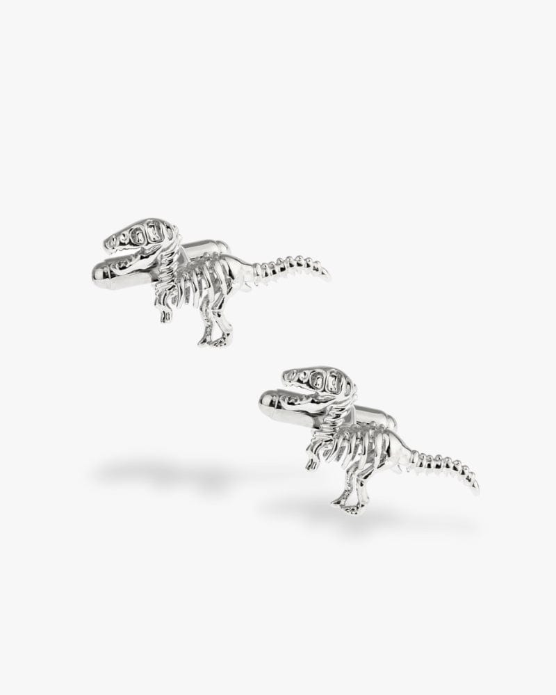 Bouton de manchette | Squelette dinosaure Argent
