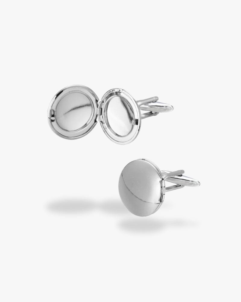 Bouton de manchette | Photo personnalisé Argent