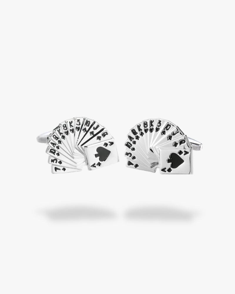 Bouton de manchette | Poker Argent