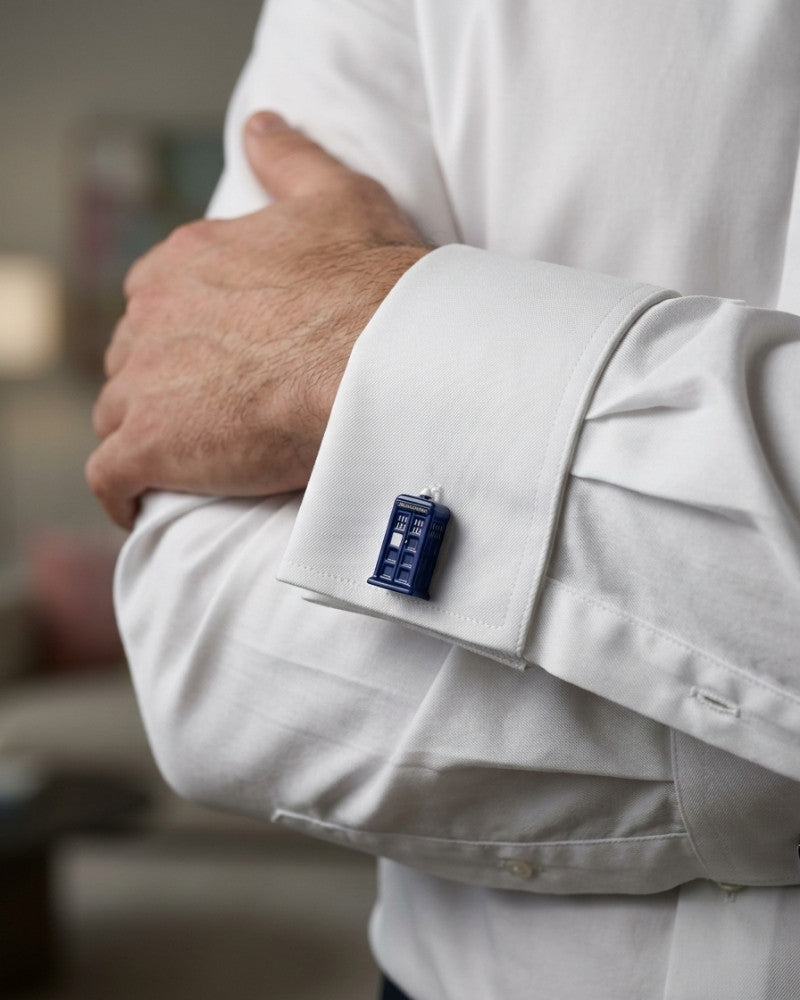 bouton de manchette police argent