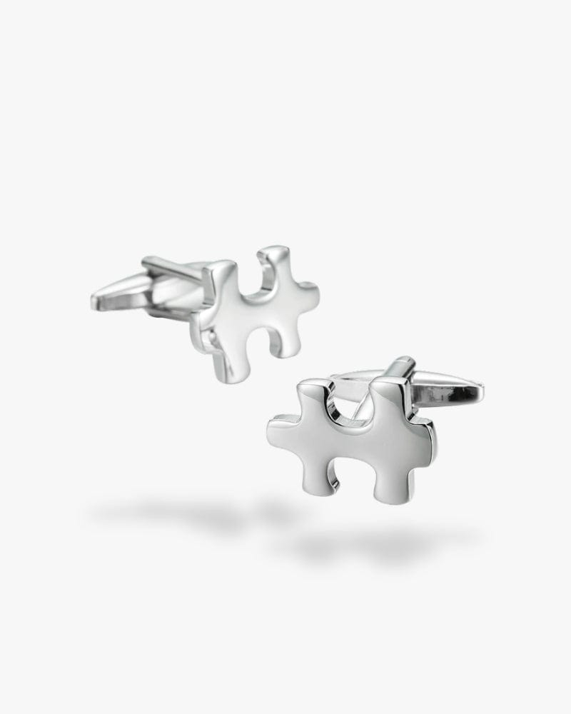 Bouton de manchette | Puzzle Argent