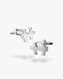 Bouton de manchette | Puzzle Argent