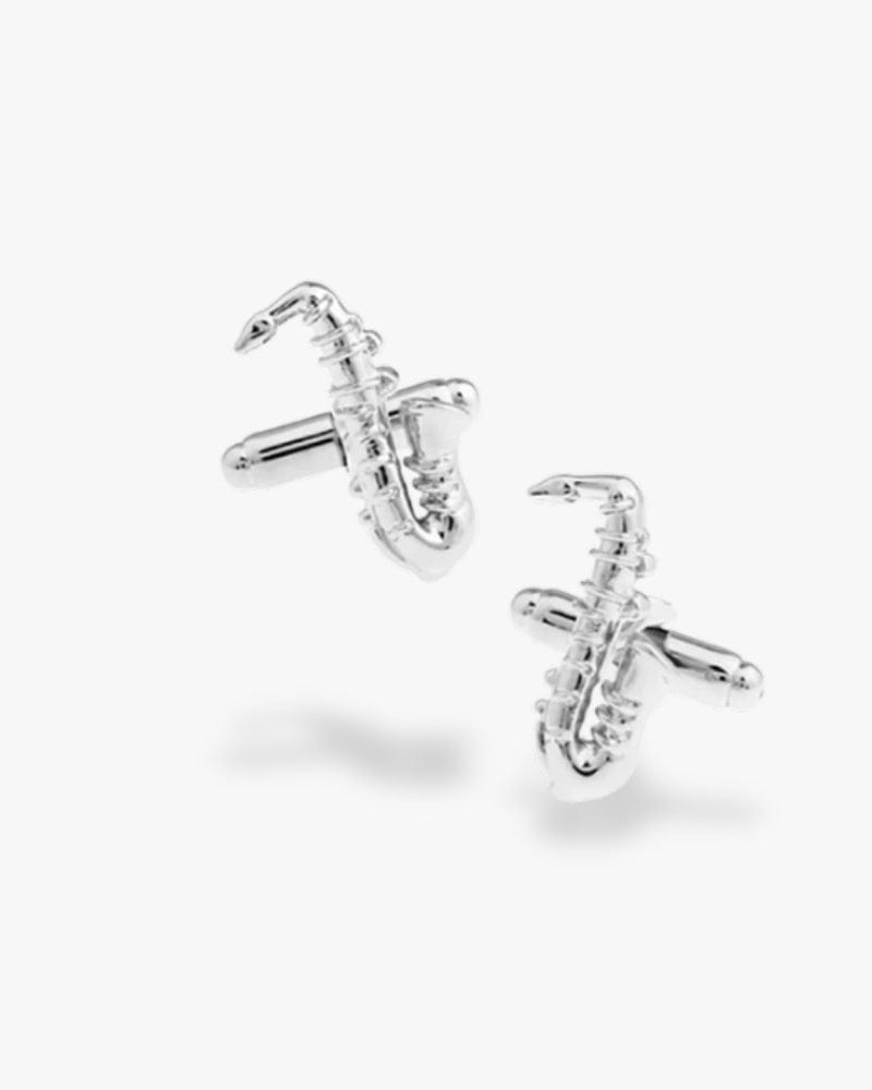 Bouton de manchette | Saxophone Argent