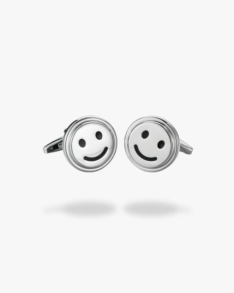 Bouton de manchette | Smiley Argent