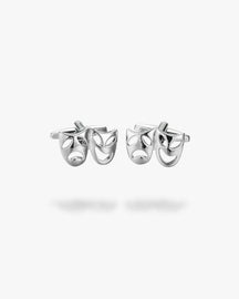 Bouton de manchette | Masque théâtre Argent
