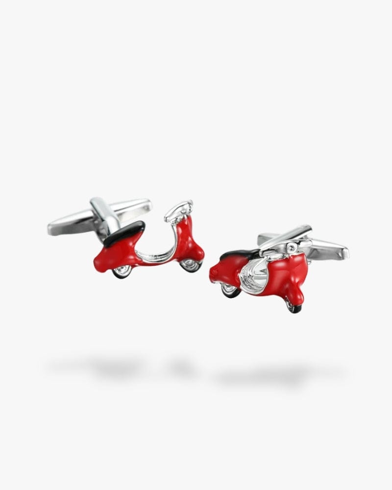 Bouton de manchette | Scooter vespa Argent