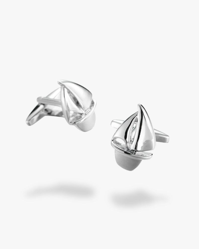 Bouton de manchette | Voilier Argent