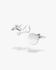 Bouton de manchette | Décapsuleur Argent