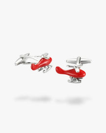 Bouton de manchette | Hélicoptère Argent