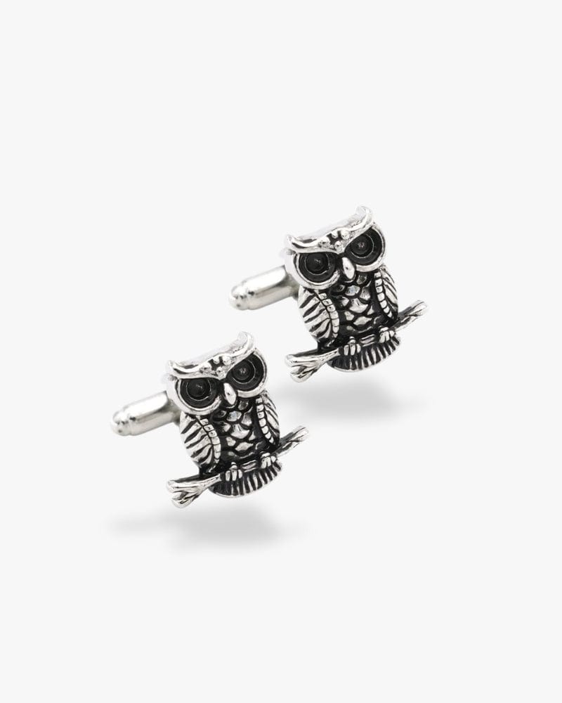 Bouton de manchette | Hibou Argent
