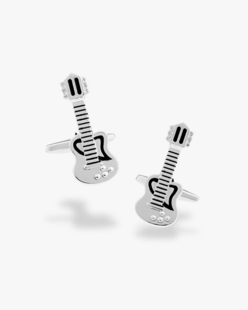 Bouton de manchette | Guitare électrique Argent