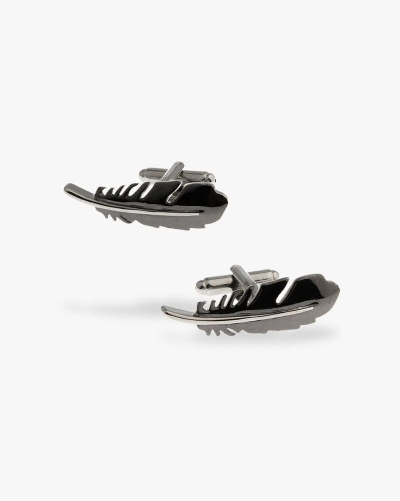 Bouton de manchette | Plume Argent