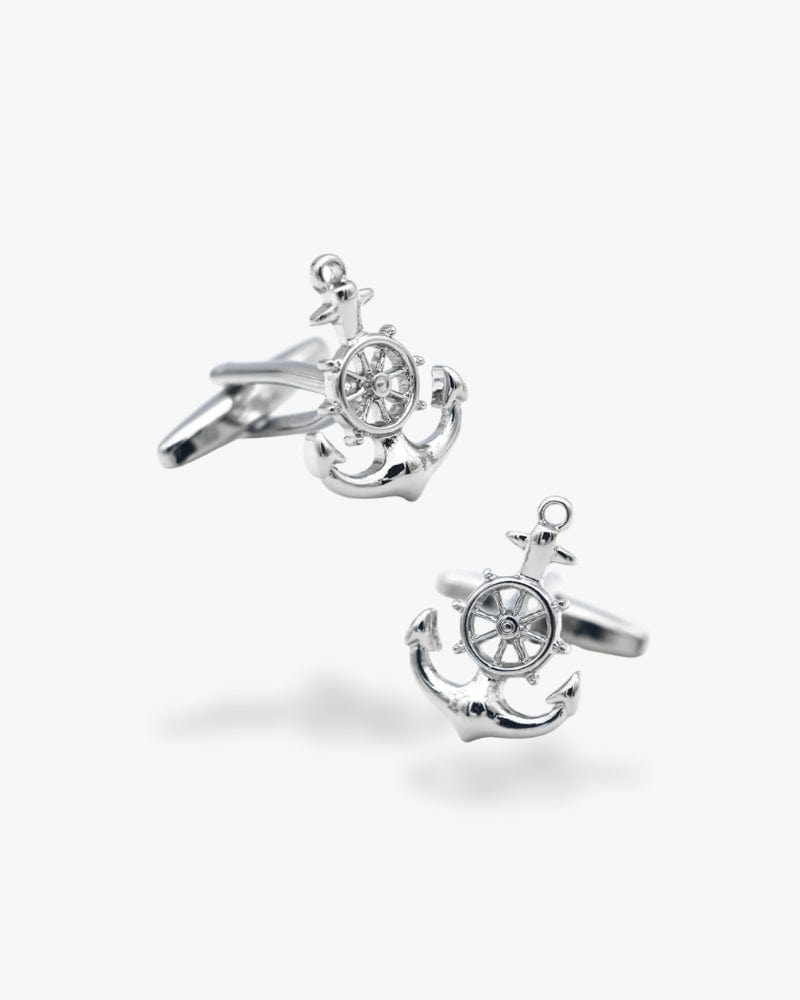 Bouton de manchette | Ancre de navire Argent