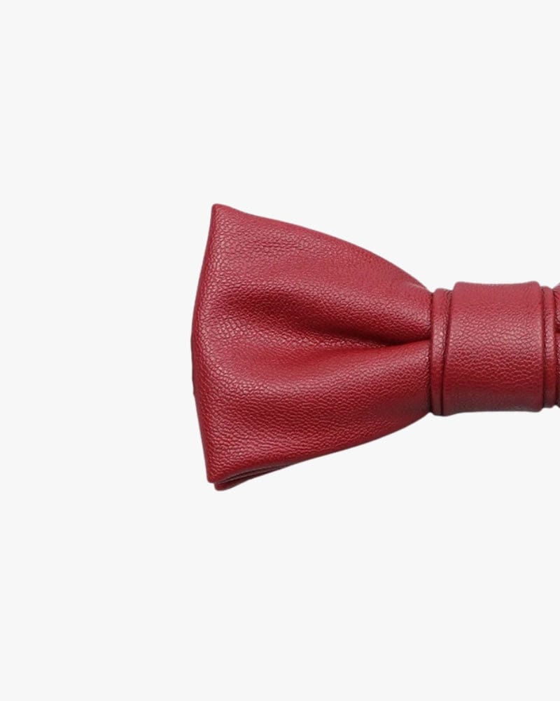 Noeud papillon en cuir | Bordeaux Bordeaux