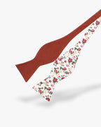 Noeud papillon à nouer | Fleuraison Rouge | Blanc