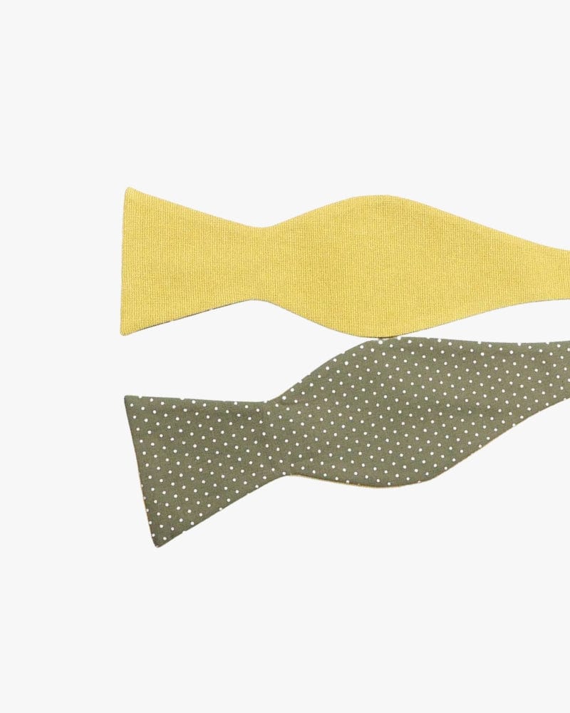 Noeud papillon à nouer | À pois Jaune | Vert